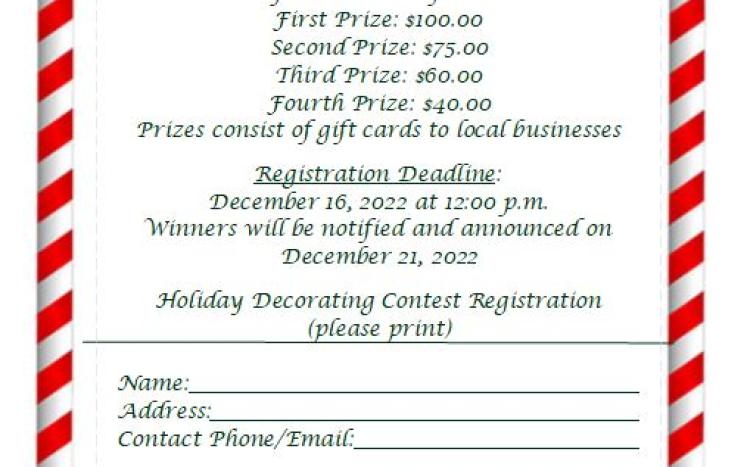 Holiday decorating contest flyer