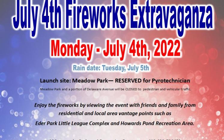 July 4th fireworks flyer